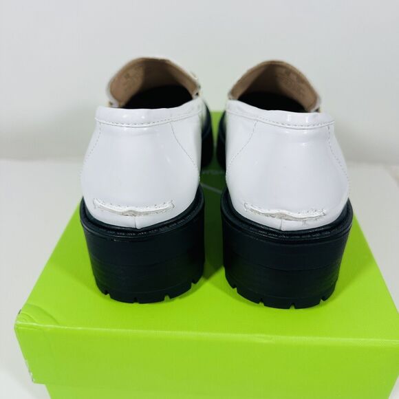 Sam Edelman Tully White Box Slip On Chunky Lug Sole Leather Loafers Sz 7 NWB - Picture 9 of 14
